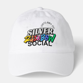 Silver Rainbow Social Baseball Hat