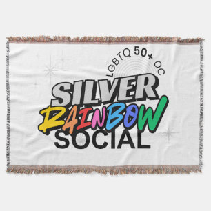 Silver Rainbow Throw Blanket