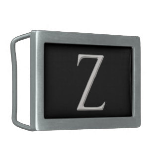 Silver Raised "Z" Initial Belt Buckle