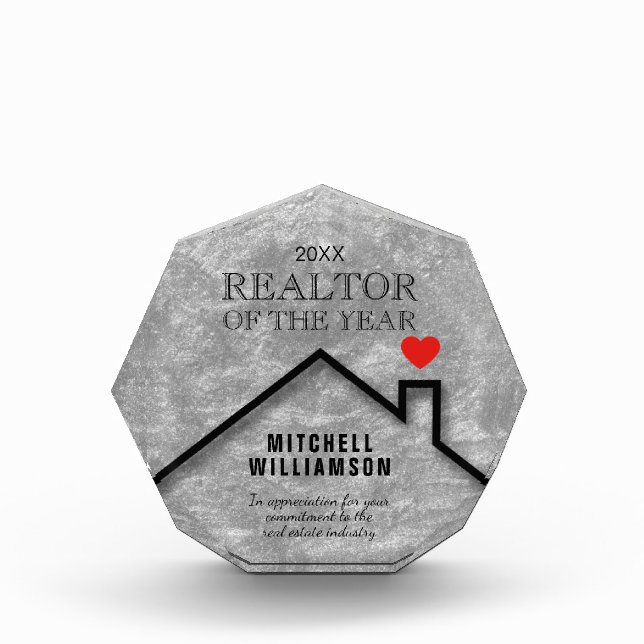 Silver Realtor Acrylic Award (Front)