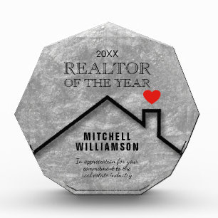 Silver Realtor Large Acrylic Award