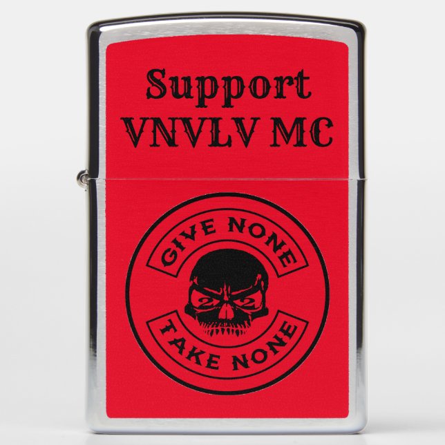 Silver Red & Black VNVLVMC Supporter Zippo Lighte Zippo Lighter (Front)
