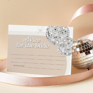 Silver Retro Disco Advice For The Bride Card