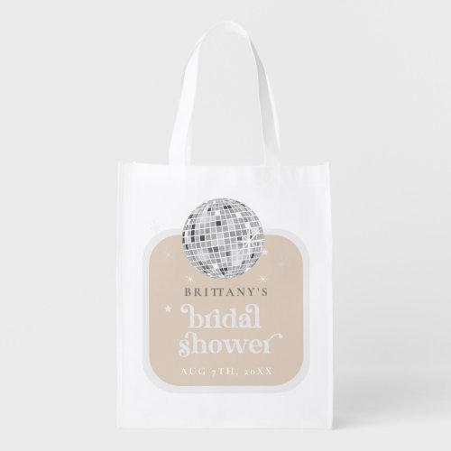 Silver Retro Disco Groovy Bridal Shower Favor Bag