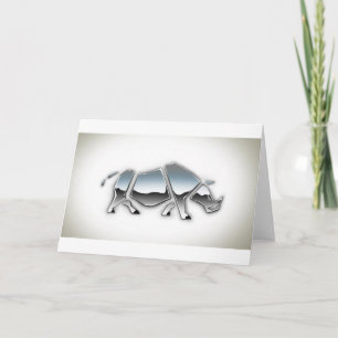 SILVER RHINO CARD