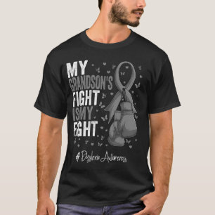 Silver Ribbon Grandson Dyslexia Awareness T-Shirt