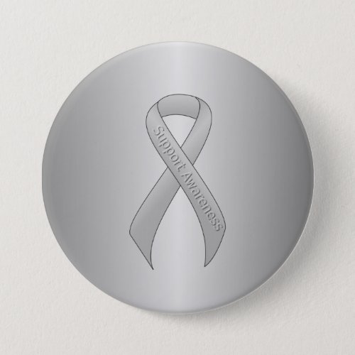 Silver Ribbon Support Awareness Button