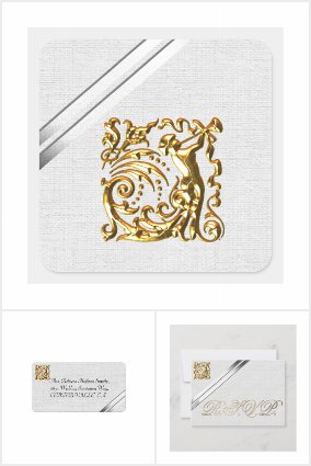 Silver Ribbons and Gold Wedding