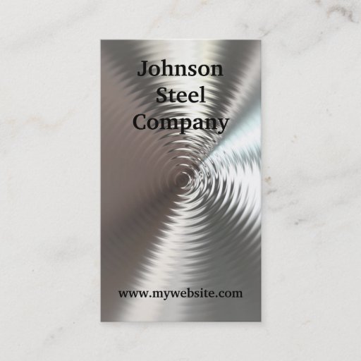 Customizable Silver Ripples Business Cards