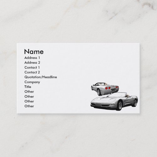 Silver Roadster Business Cards