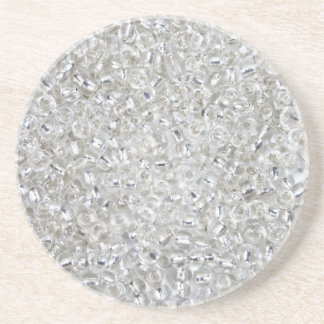 Silver Rocaille Seed Beads Drink Coaster