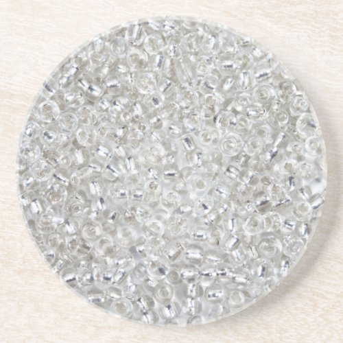 Silver Rocaille Seed Beads Drink Coaster