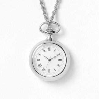 Silver Roman Numeral Pocket Watch