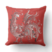 Silver Rooster Choose Your Background Color