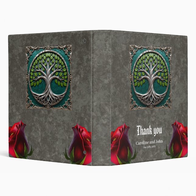 Silver Roots of Eternity – Tree of Life.   3 Ring Binder (Background)