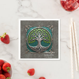 Silver Roots of Eternity – Tree of Life. Napkins