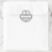 Silver Rose & Bow Quinceanera Sticker (Bag)