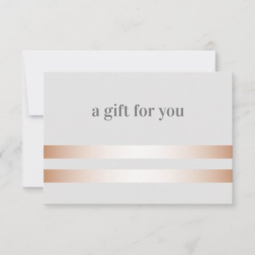 Silver  Rose Gold Elegant Gift Card