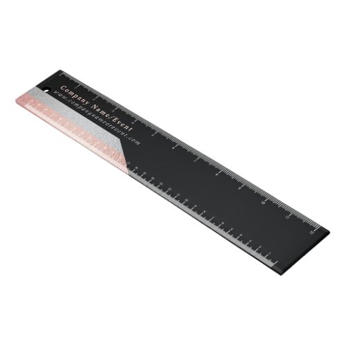 Silver  Rose Gold Foil Effect CompanyEvent Ruler