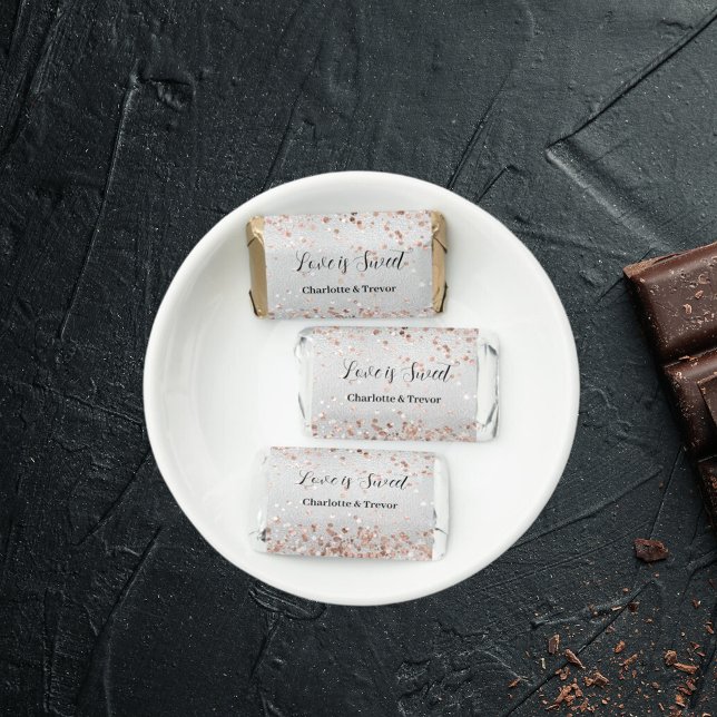 Silver rose gold Love is Sweet Hershey's Miniatures (Creator Uploaded)