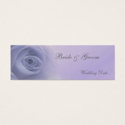 Customizable Silver Rose Wedding Favor Tag Business Card