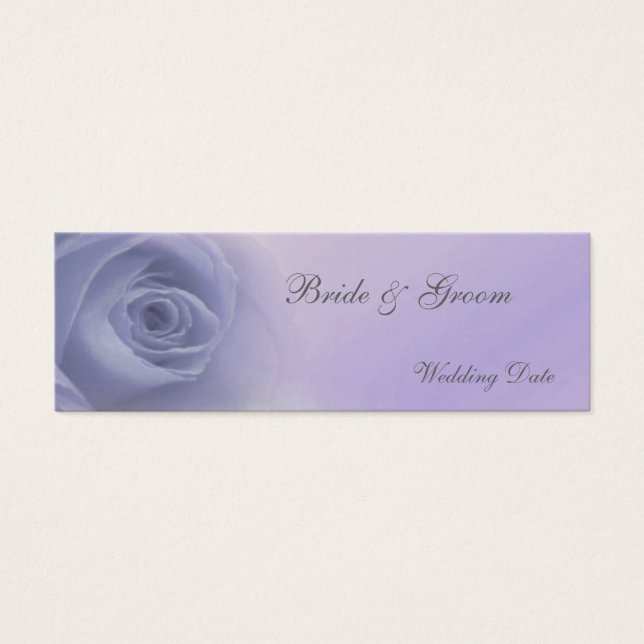 Silver Rose Wedding Favor Tag (Front)
