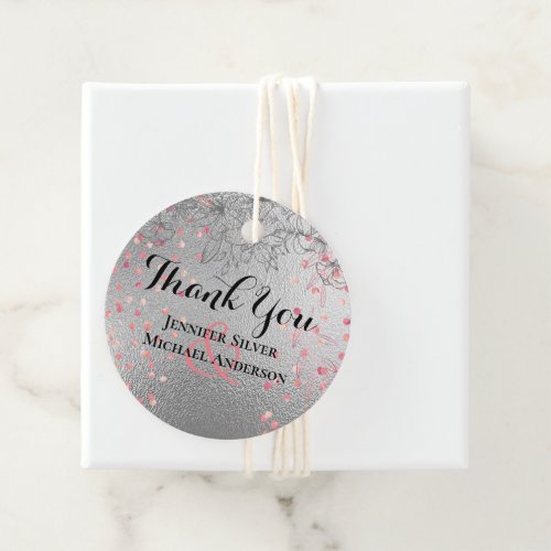 Silver Rosegold WEDDING Metallic Glitter BUDGET Favor Tags