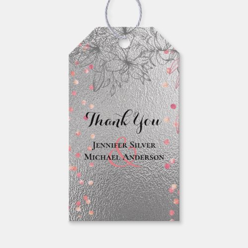 Silver Rosegold WEDDING Metallic Glitter BUDGET Gift Tags