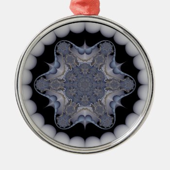 Silver Round Kaleidoscope Ornament #9 by charlynsun at Zazzle