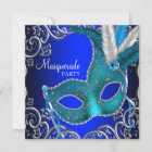 Silver Royal and Teal Blue Masquerade Party