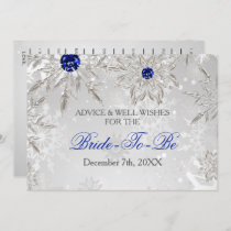 Silver Royal Blue Advice and Well Wishes Card