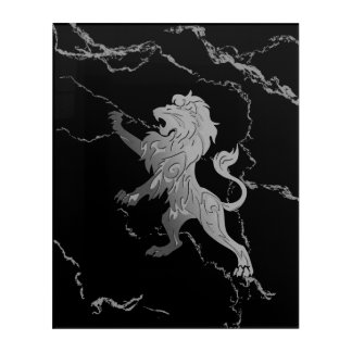Silver Royal Lion Acrylic Print