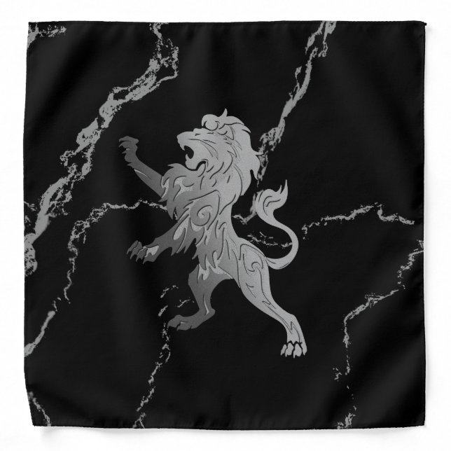 Silver Royal Lion Bandana (Front)