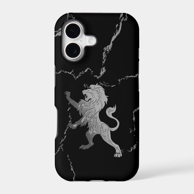 Silver Royal Lion Iphone Case (Back)