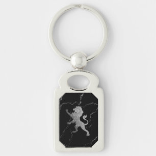 Silver Royal Lion Keychain