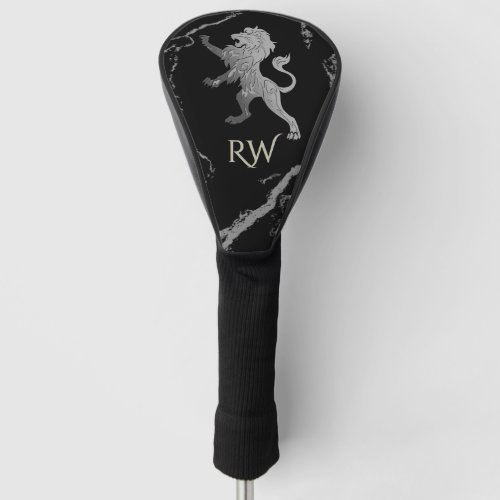 Silver Royal Lion Monogram Golf Head Cover
