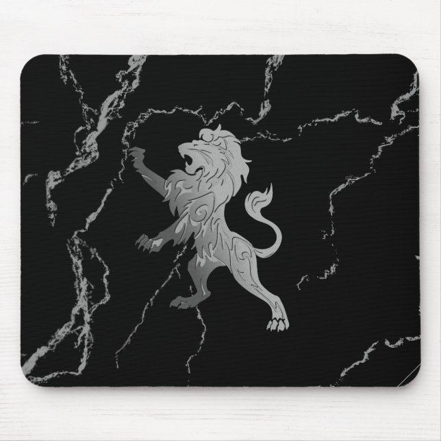 Silver Royal Lion Mouse Pad (Front)