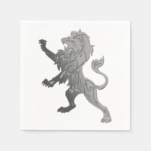 Silver Royal Lion Napkins