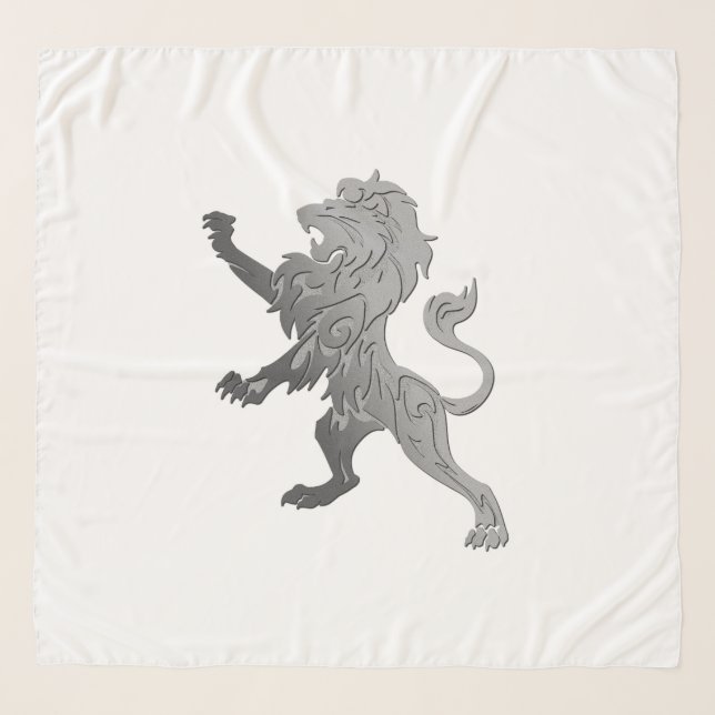 Silver Royal Lion Scarf (Front)