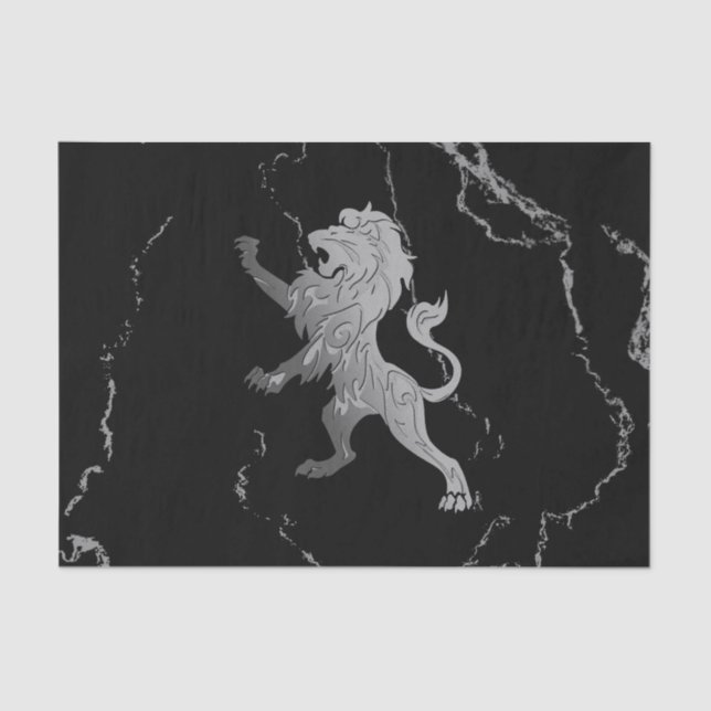 Silver Royal Lion Tissue Paper (Front)