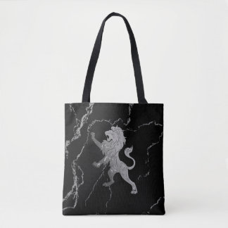 Silver Royal Lion Tote Bag