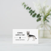 Silver Sable German Shepherd Dog Kennel Breeder Business Card (Standing Front)