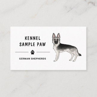 Silver Sable German Shepherd Dog Kennel Breeder Business Card