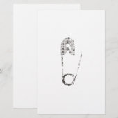 silver safety pins (Front/Back)