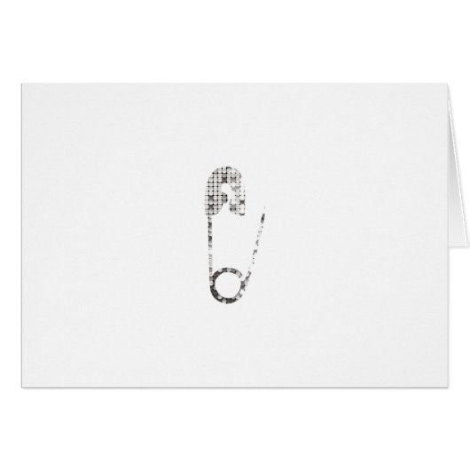 silver safety pins cards (Front Horizontal)