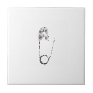 silver safety pins tile