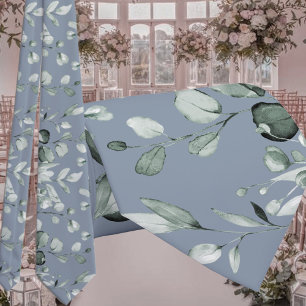 Silver Sage Eucalyptus Greenery Wedding Dusty Blue Neck Tie