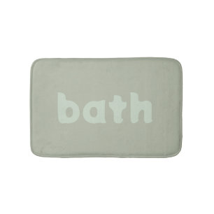 silver sage green bath mat
