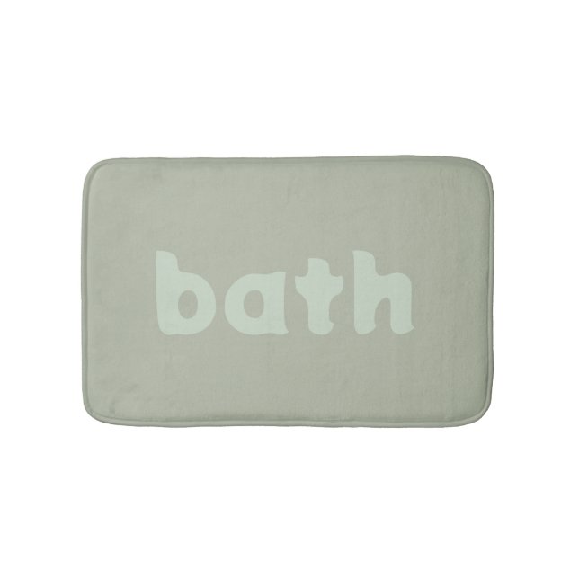 silver sage green  bath mat (Front)