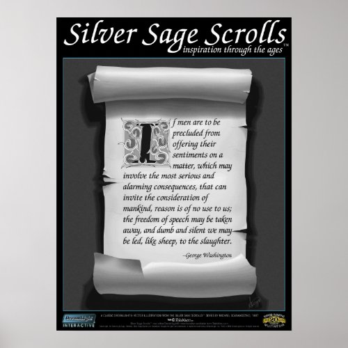Silver Sage Scrolls 012 Washington Free Speech Poster